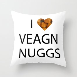 I heart vegan chicken nuggs Throw Pillow