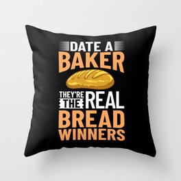 Bread Baker Maker Dough Baking Beginner Throw Pillow