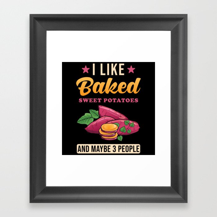 Baked Sweet Potato Framed Art Print