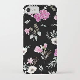 Magnolias, anemones, geranium and eucalyptus iPhone Case