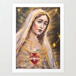 Immaculate Heart of Our Lady of Fatima Art Print