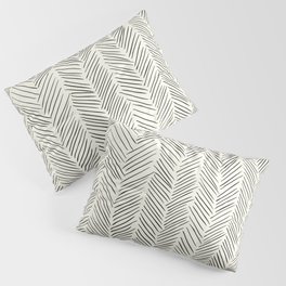 Herringbone Black on Cream Pillow Sham