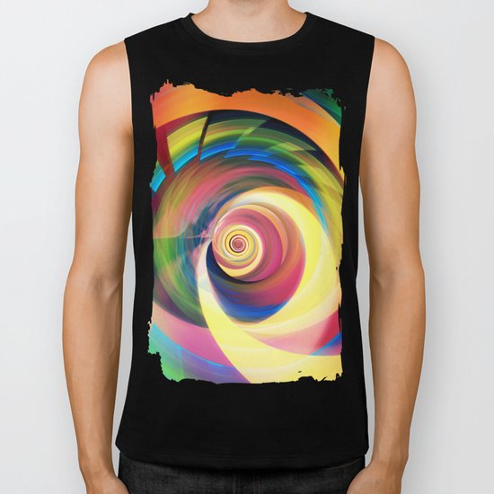 Spinning rainbow Biker Tank