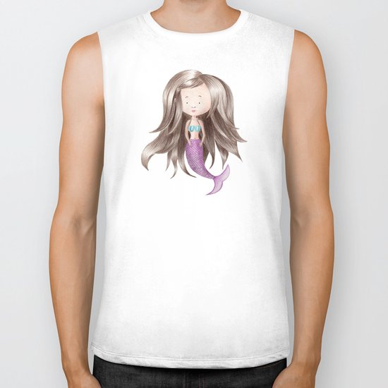 Melancholy Mermaid Biker Tank