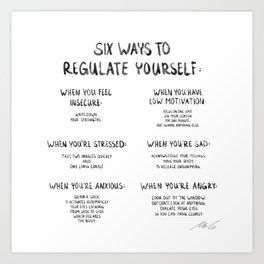 Six ways to regulate yourself_01 Art Print