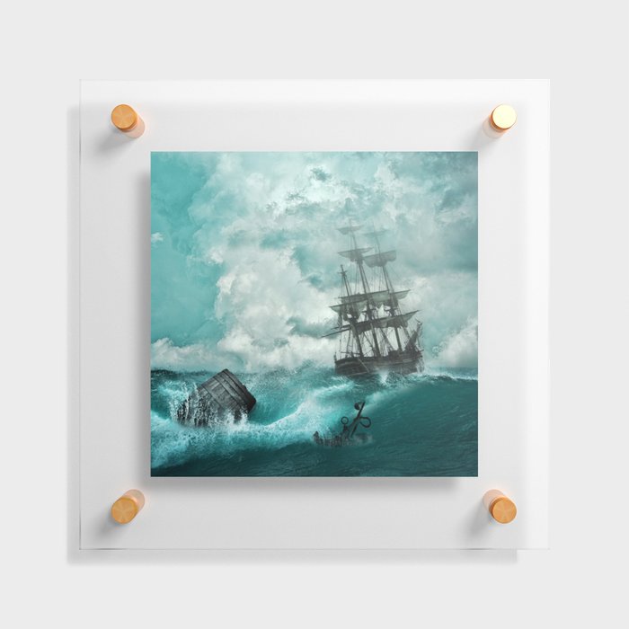 sailing ship wreck Floating Acrylic Print