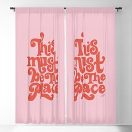 This Must Be The Place (Pink/Red Palette) Blackout Curtain