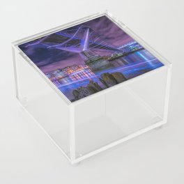 Great Britain Photography - Beautiful Bridge In London Surrounded By Lights Acrylic Box