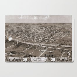 Iowa City vintage pictorial map Cutting Board