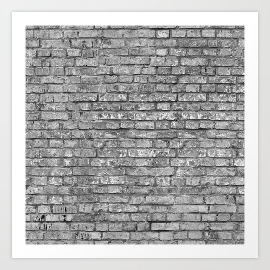 Vintage Brick Wall Art Print