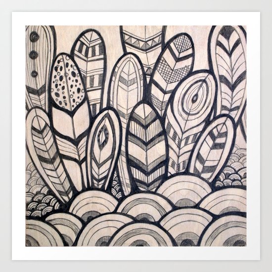 Feathers Art Print