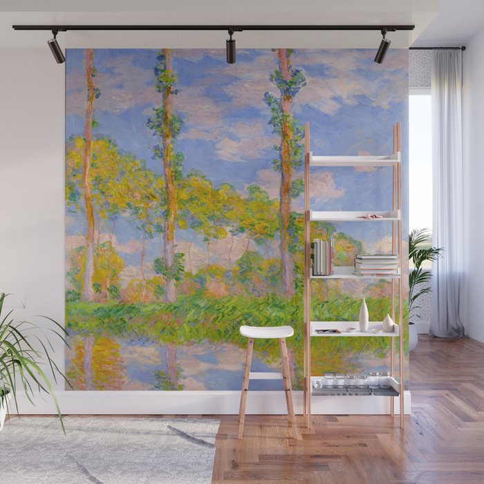 Claude Monet Impressionist Landscape Oil Painting Poplars ...