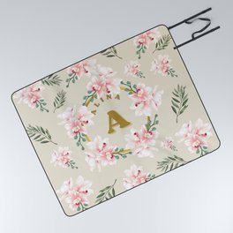 Alina with flowers  Picnic Blanket