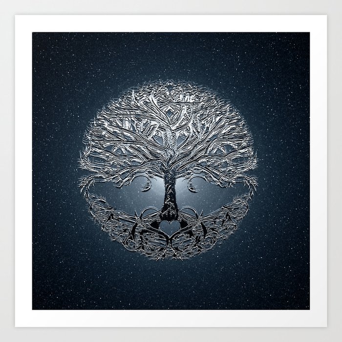 Tree of Life Nova Blue Art Print