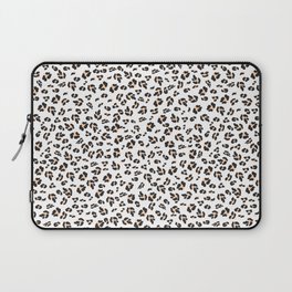 Leopard Pattern White Print Laptop Sleeve