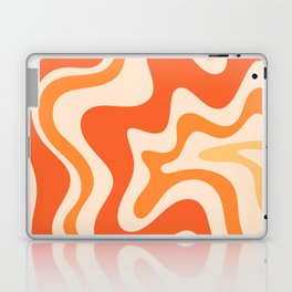 Tangerine Liquid Swirl Retro Abstract Pattern Laptop Skin