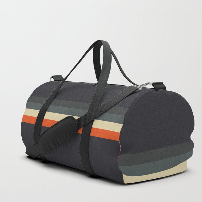 Meness - Classic Minimal Dark Retro Summer Stripes Duffle Bag