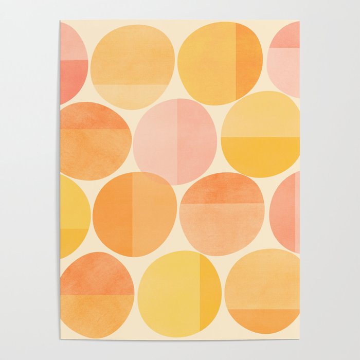 Mid Century Dots Poster