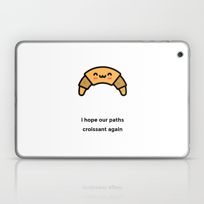 Just A Punny Croissant Joke Laptop Ipad Skin By Minimal Modern Art Society6