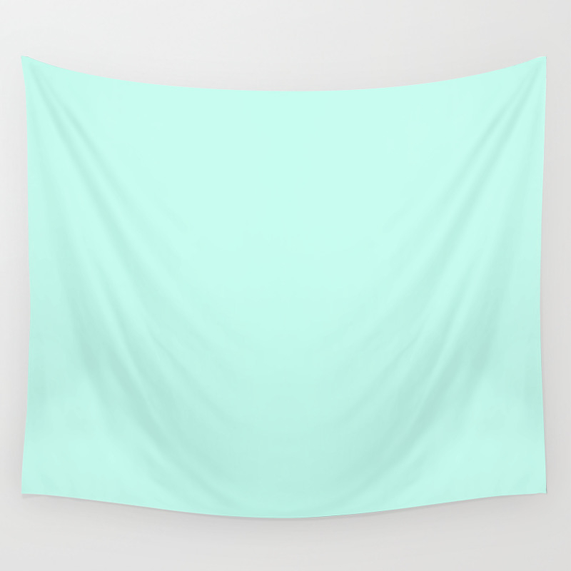 Pastel Mint Sea Foam Light Blue Green Solid Color Wandbehang Von Multifascinated Society6 #blue green #yellow green #wave photography #landscape photography #seafoam green #green #blue #white #white caps #atelier cornelia #color study #color concept #color scheme #color palette #klaus leidorf #trevor hoehne.