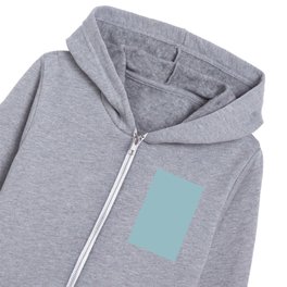 Light Pastel Powder Blue Solid Color Pairs To Sherwin Williams Agua Fría SW 9053 Kids Zip Hoodie