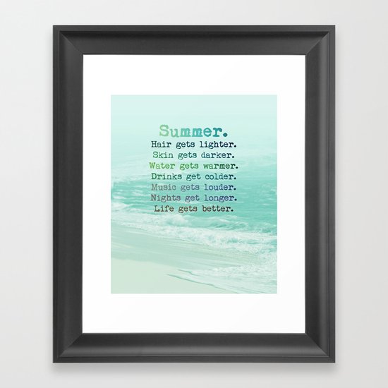 SUMMER Framed Art Print