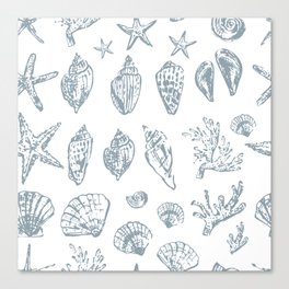 Seashell pattern Canvas Print