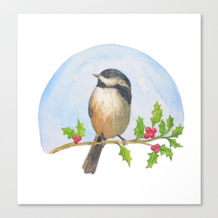 Freedom Birds: Chickadee Canvas Print