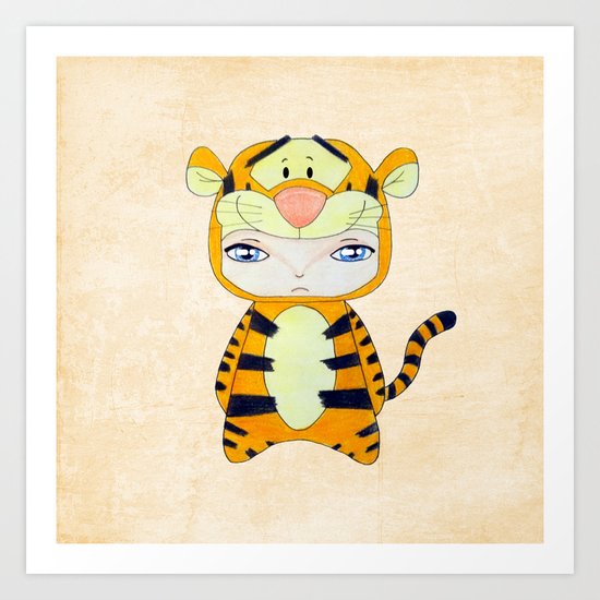A Boy - Tigger Art Print
