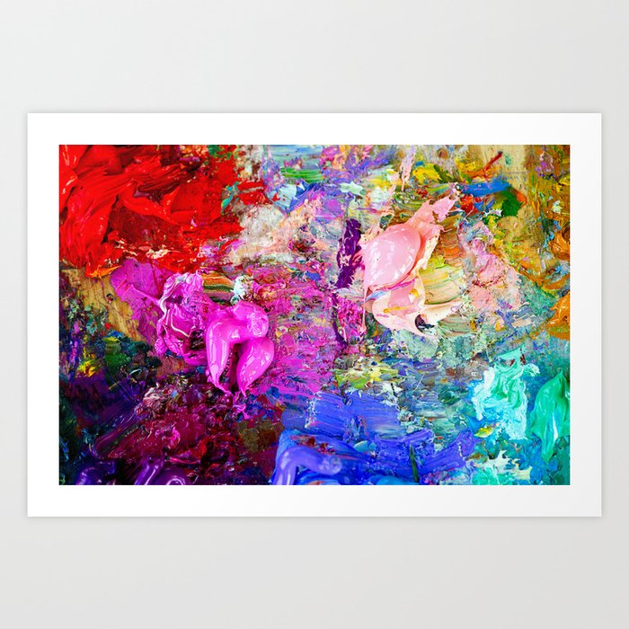 Colorful Oil Paint Palette Wall Hanging by digital2real