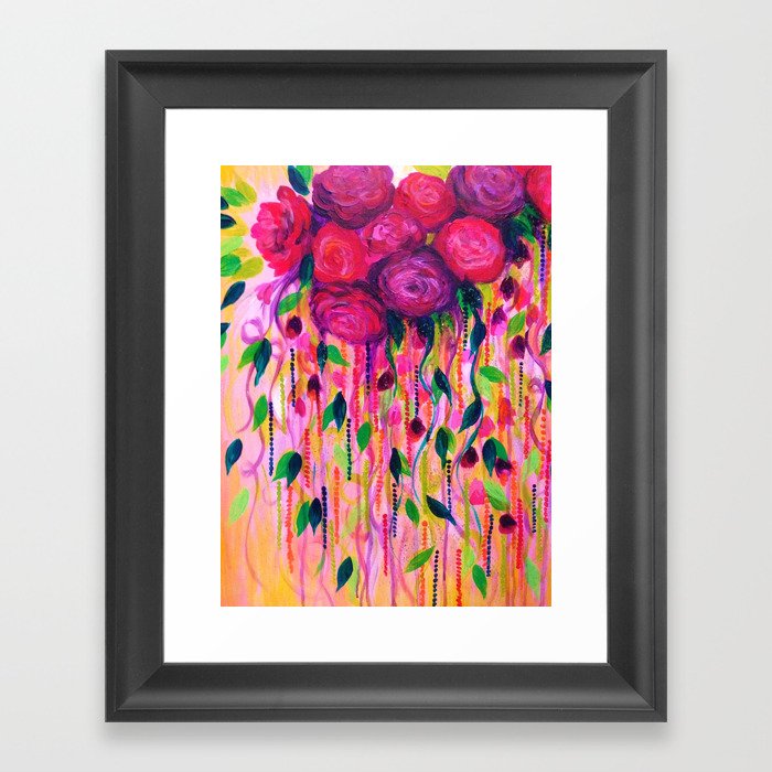 Acrylic Flower Painting on Canvas 8x10, Floral Wall Art, Title: Bright  Summer 