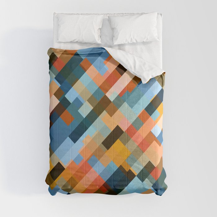 multicolored striped pattern Comforter