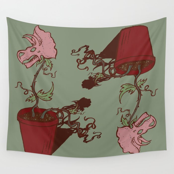 Nepenthes Ceratopsidae Wall Tapestry