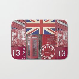 Great Britain London Union Jack England Bath Mat