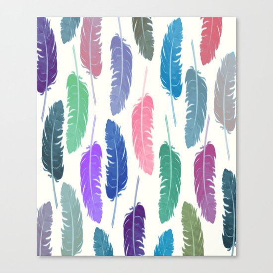 Colorful Feathers Canvas Print