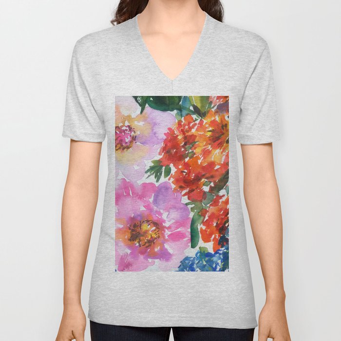 hot and cold N.o 7 V Neck T Shirt