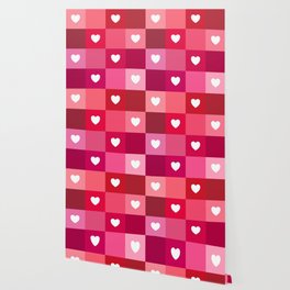 colors of hearts for Valentine's day (red and pink) Wallpaper