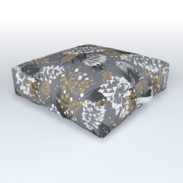 Festive Forest - Grey Outdoor Floor Cushion