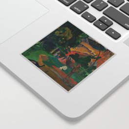 Paul Gauguin - Matamoe (Death) - Landscape with Peacocks (1892) Sticker