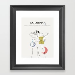 Scorpio Zodiac Sign Design Framed Art Print