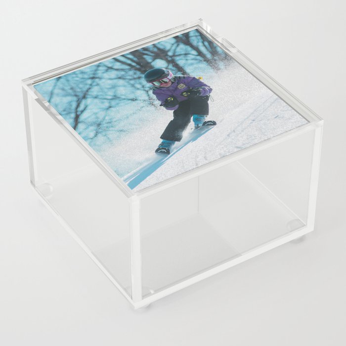 Skiing Kid Acrylic Box