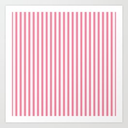 Small White and Shell Pink Cabana Beach Bubble Stripes Art Print | Bubblestripes, Cabanabeach, Whitepink, Jumbostripes, Stripes, Pink, White, Beach, Graphicdesign, Verticalstripes 