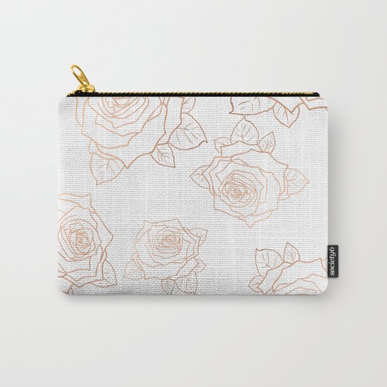 Metallic Roses Carry-All Pouch