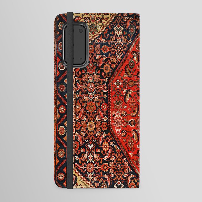 Persia Bijar Old Century Authentic Colorful Bright Red Yellow Vintage Patterns Android Wallet Case