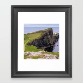 Great Britain Photography - Neist Point Lighthouse In Scotland Framed Art Print