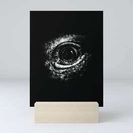 Lizard Eye Black and White Mini Art Print