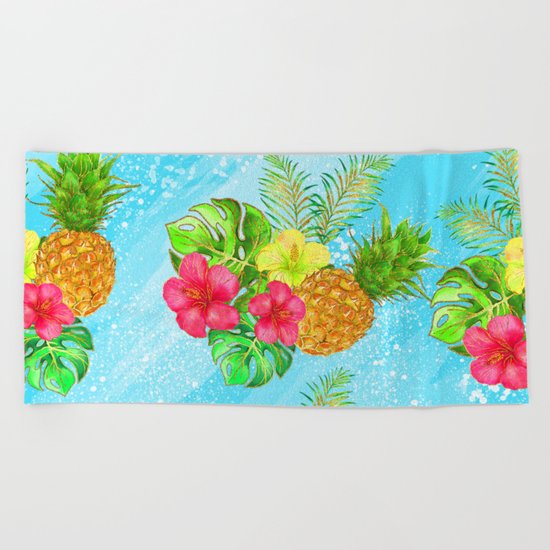Summer Glitter #6 Beach Towel