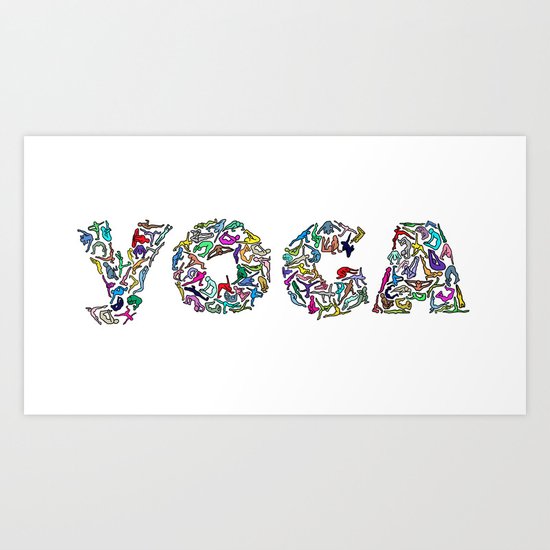 YOGA Figure Poses Art Print
