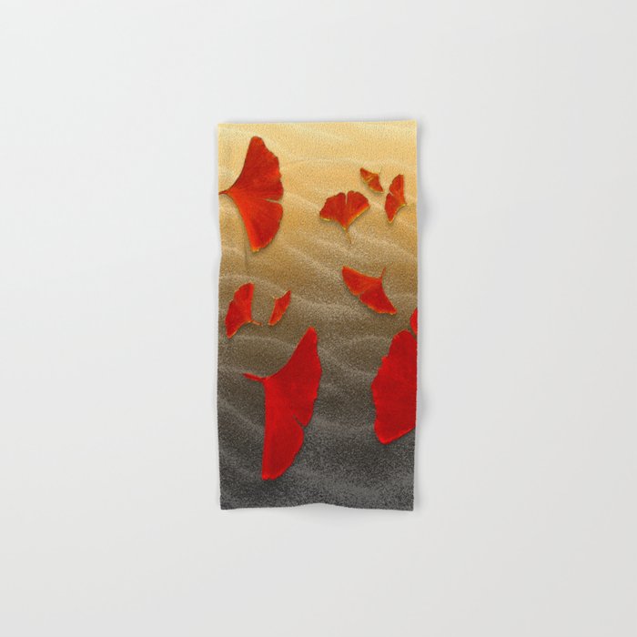 Red Ginko Hand & Bath Towel