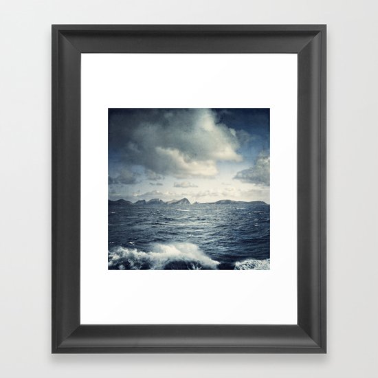 unsteady horizon Framed Art Print